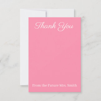 Remerciements Carte de remerciement pour une baby shower rose