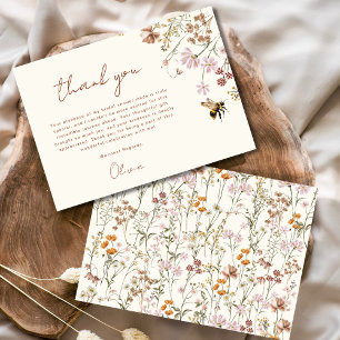 Remerciements Carte de Remerciement pour une Baby Shower sur le 