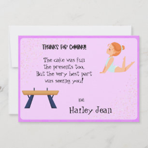 Remerciements Carte de remerciement pour une fête d'anniversaire