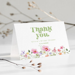 Remerciements Carte de remerciement pour une fête de mariage cha