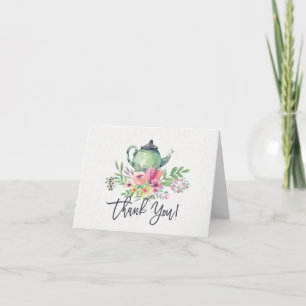 Remerciements Carte de remerciement pour une fête du thé