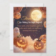 Carte de remerciement pour une soirée enchantée d'