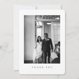 Remerciements Carte de remerciement ronde pour photo de mariage
