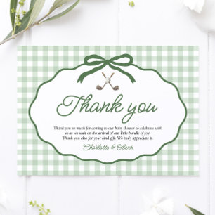Remerciements Carte de remerciement Sage Green Golf Nouveau au C