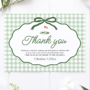 Remerciements Carte de remerciement Sage Green Golf Nouveau au C