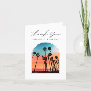 Remerciements Carte de remerciement Santa Barbara Sunset Blank