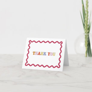 Remerciements Carte de remerciement simple moderne groovy
