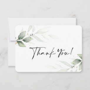 Remerciements Carte de remerciement simple verdure