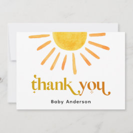 Remerciements Carte de remerciement Sunshine