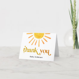 Remerciements Carte de remerciement Sunshine