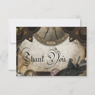 Remerciements Carte de remerciement sur le thème pirate