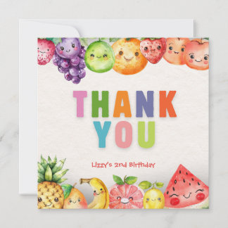 Remerciements Carte de remerciement thème Fruit Twotti Frutti