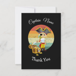 Remerciements Carte de remerciement Thème Garçon Pirate de Fête
