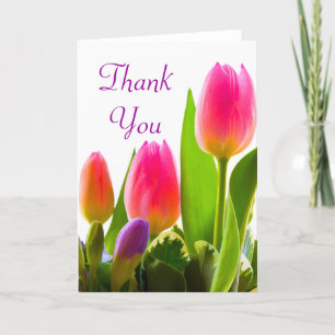 Remerciements Carte de remerciement Tulipe