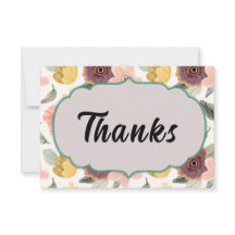 Carte de remerciement Vibrants Floraisons