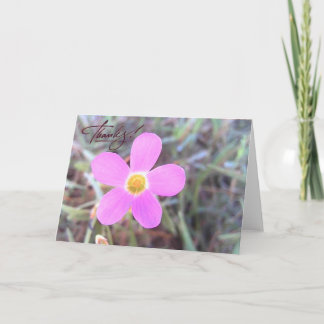 Remerciements Carte de remerciement vierge à fleur sauvage viole