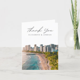 Remerciements Carte de remerciement vierge Waikiki Oahu