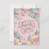 Carte de remerciement Wishes Kids Candyland