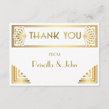 Carte de remerciements, Photo Back, Grand Gatsby, 