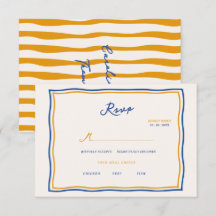carte de réponse de mariage à doodle fantaisiste i
