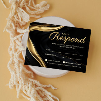 Remerciements Carte de réponse RSVP pour événement professionnel