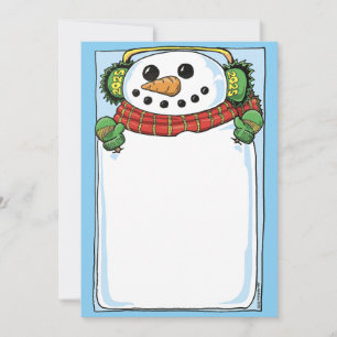Remerciements Carte de résolution du Nouvel An Snowman