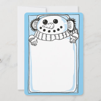 Remerciements Carte de résolution du Nouvel An Snowman