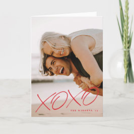 Remerciements Carte de Saint-Valentin XOXO encastrée - Rouge