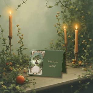Remerciements carte de séjour verte Whimsical Medieval Forest