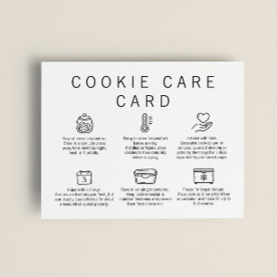 Remerciements Carte de soin de cookies de boulangerie simple et