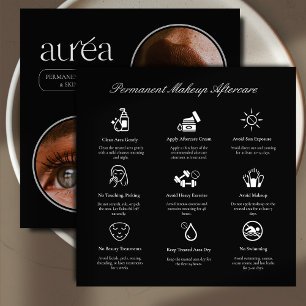 Remerciements Carte de soins après maquillage permanent cosmétiq