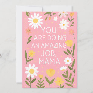 Remerciements Carte de soutien d'encouragement - Postpartum New 