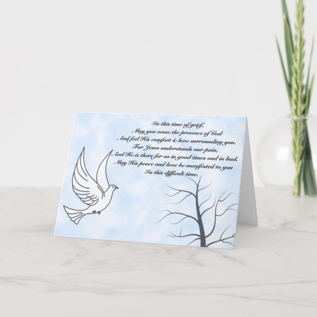 Remerciements Carte de sympathie Dove (Devant)