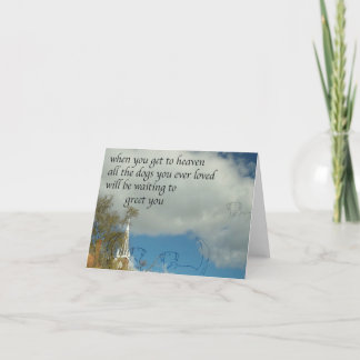 Remerciements carte de sympathie pour chien