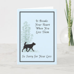 Remerciements Carte de sympathie pour chien de grande taille