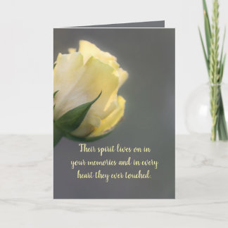 REMERCIEMENTS CARTE DE SYMPATHIE ROSE JAUNE UNIQUE