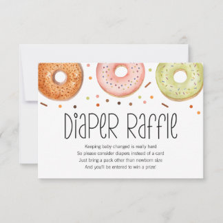 Remerciements Carte de tirage au sort de couche Donut Baby Sprin