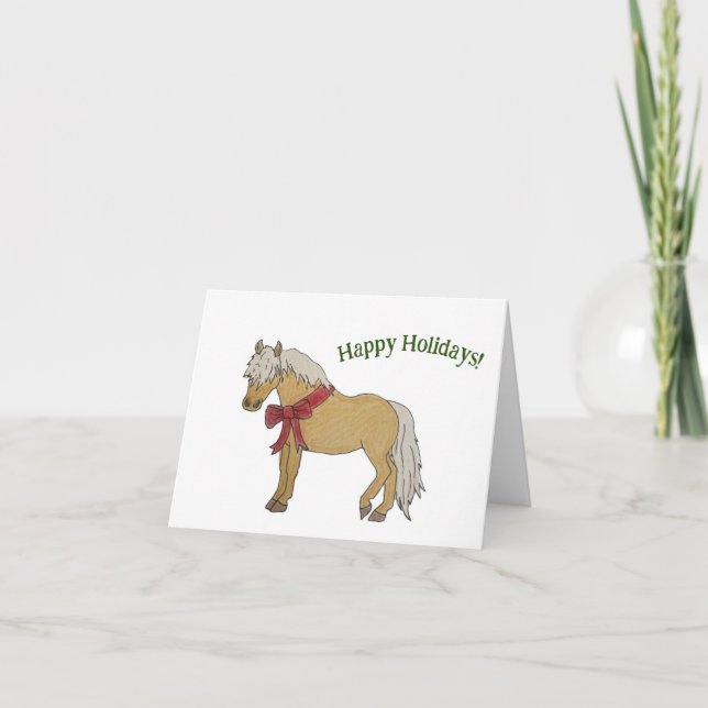 Remerciements Carte de vacances Palomino Pony (Devant)