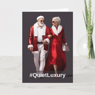 Remerciements Carte de vacances Père Noël de luxe calme