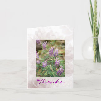 Remerciements Carte de voeux alpine de fleurs