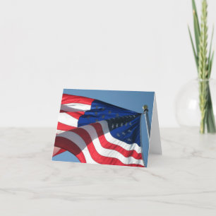Remerciements Carte de vœux avec drapeau américain patriotique