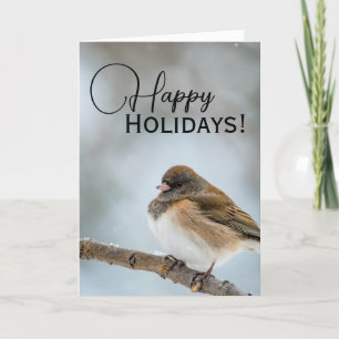 Remerciements Carte de voeux Bird in snow holiday