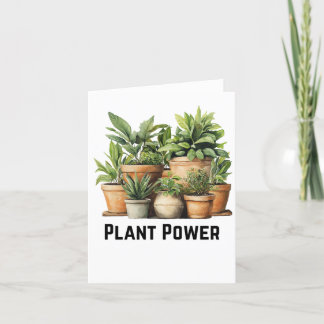 Remerciements Carte de voeux Botanique plante Power