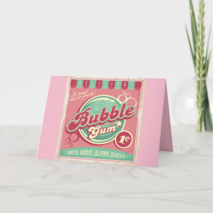 Remerciements Carte de vœux Bubble Gum (vierge)