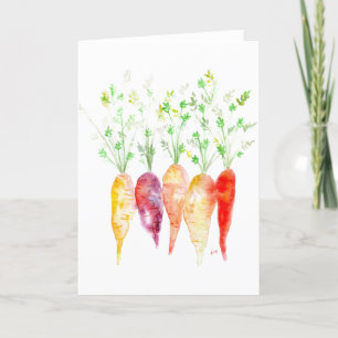 Remerciements Carte de voeux - Carottes d'Héritage Aquarelle