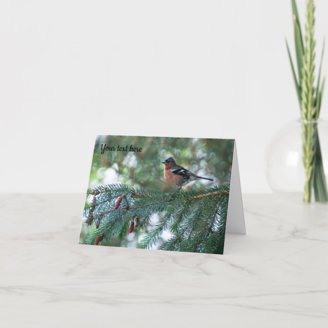 Remerciements Carte de voeux Chaffinch bird (Devant)