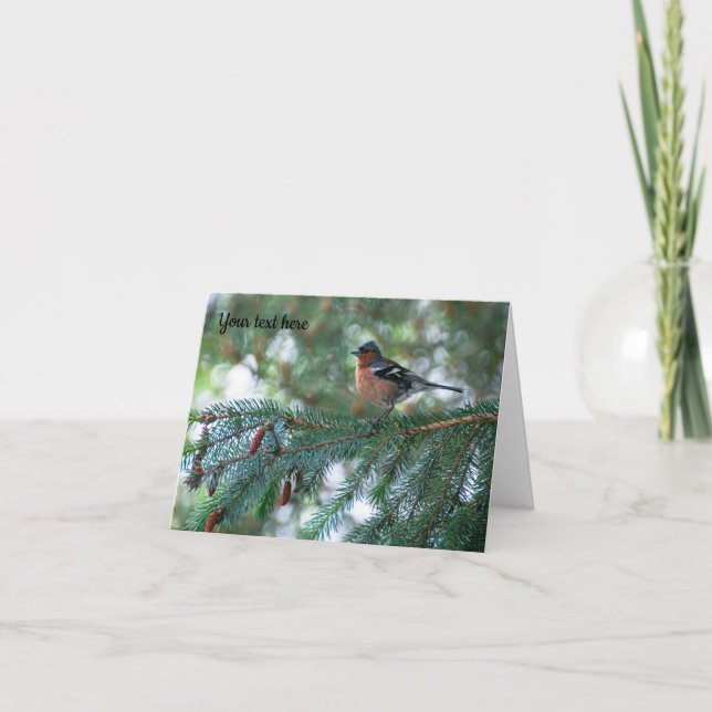 Remerciements Carte de voeux Chaffinch bird (Devant)