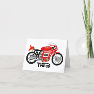 Remerciements Carte de voeux classique Triton moto.