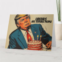CARTE DE VŒUX D'ANNIVERSAIRE DRÔLE DE DONALD TRUMP