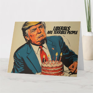 REMERCIEMENTS CARTE DE VŒUX D'ANNIVERSAIRE DRÔLE DE DONALD TRUMP
